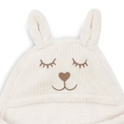 Jollein Couverture Portefeuille Bunny Cloudy Rib - Oatmeal