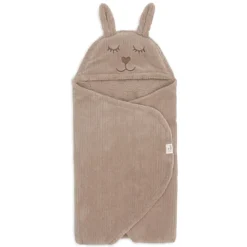 Jollein Couverture Portefeuille Bunny Cloudy Rib - Milky Coffee