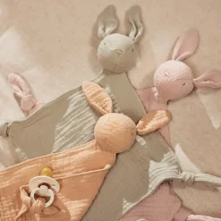 Jollein Doudou Attache Sucette Lapin - Wild Rose