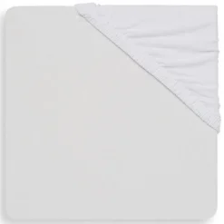 Jollein Drap Housse Berceau et Cododo Jersey Blanc - 40-50 x 80-90 cm