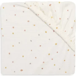 Jollein Drap Housse Berceau et Cododo Jersey Kangaroots Dusty Dots - 40-50 x 80-90 cm
