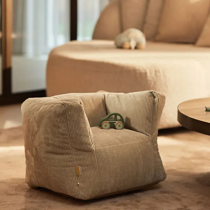 Jollein Fauteuil Pouf Corduroy - Olive Green