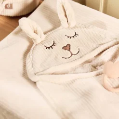 Jollein Housse Matelas à Langer Cloudy Rib - Oatmeal