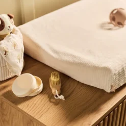 Jollein Housse Matelas à Langer Cloudy Rib - Oatmeal
