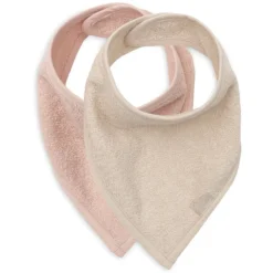 Jollein Lot de 2 Bavoirs Bandana - Silk Rose & Sand