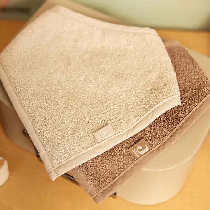 Jollein Lot de 2 Bavoirs Bandana - Milky Coffee & Sand