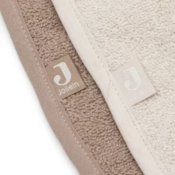 Jollein Lot de 2 Bavoirs Eponge - Milky Coffee & Sand