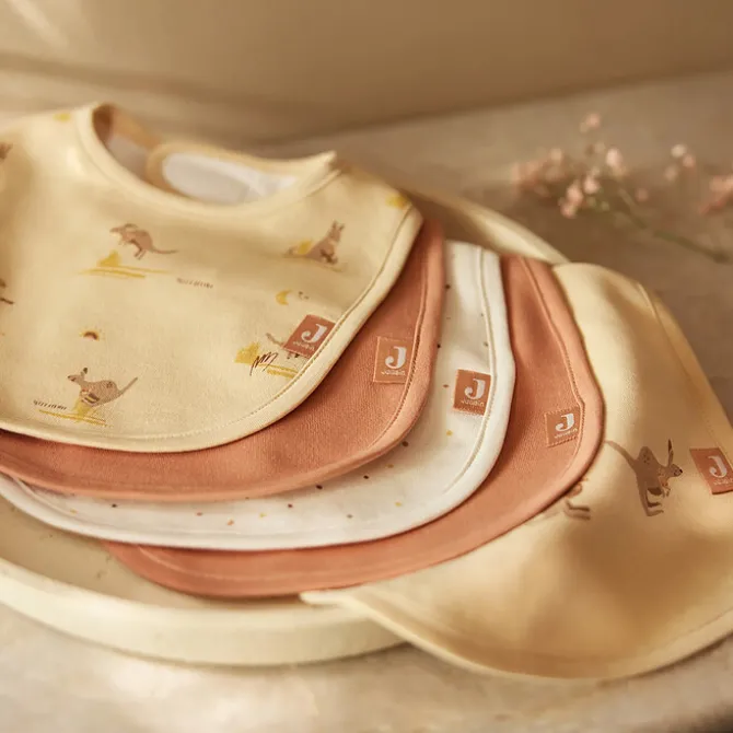 Jollein Lot de 5 Bavoirs Imperméables - Kangaroots