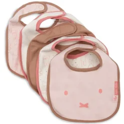 Jollein Lot de 5 Bavoirs Imperméables Miffy Moments - Silk Rose