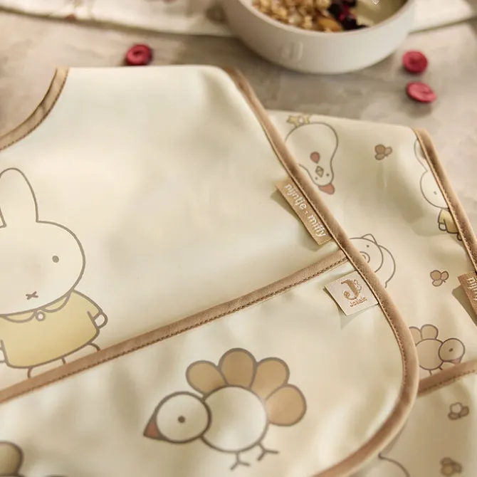 Jollein Lot de 2 Bavoirs Imperméables - Miffy Family Farm