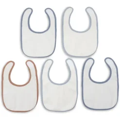 Jollein Lot de 5 Bavoirs Imperméables Miffy Moments - Cloudy Blue