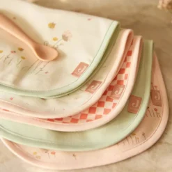 Jollein Lot de 5 Bavoirs Imperméables - Pretty Picnic