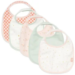 Jollein Lot de 5 Bavoirs Imperméables - Pretty Picnic
