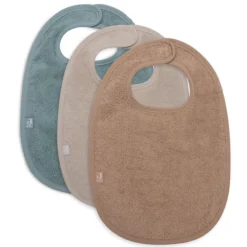 Jollein Lot de 3 Bavoirs - Sea Green Nougat & Biscuit