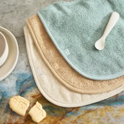 Jollein Lot de 3 Bavoirs - Sea Green Nougat & Biscuit