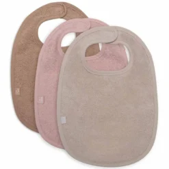 Jollein Lot de 3 Bavoirs - Wild Rose Nougat & Biscuit
