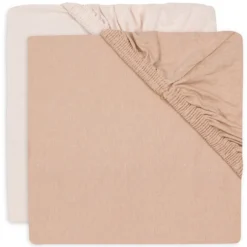 Jollein Lot de 2 Draps Housse Berceau et Cododo Jersey Blush & Wild Rose - 40-50 x 80-90 cm