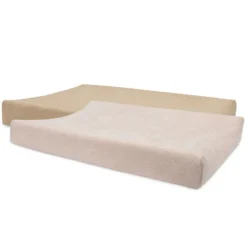 Jollein Lot de 2 Housses de Matelas à Langer - Wild Rose & Biscuit