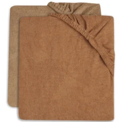Jollein Lot de 2 Housses de Matelas à Langer - Caramel & Biscuit