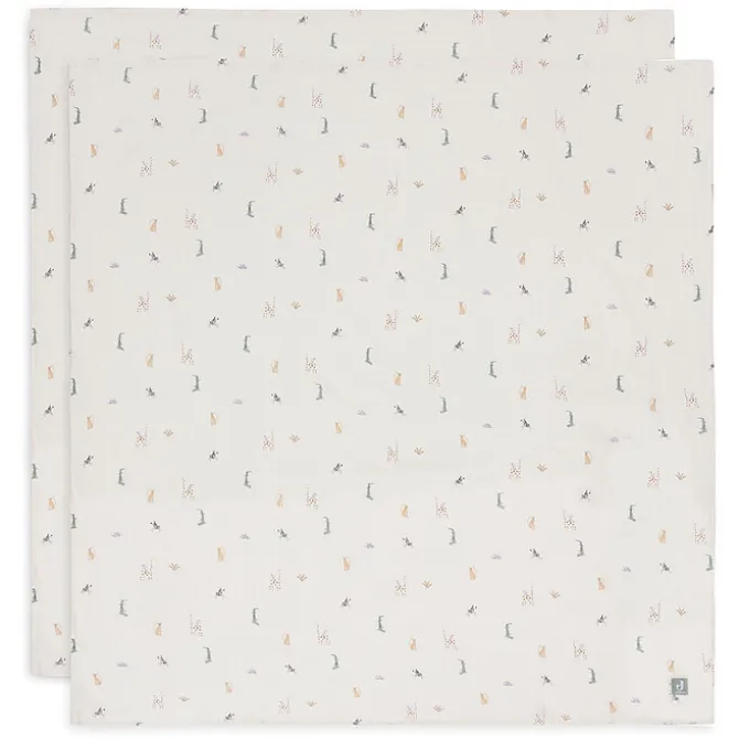Jollein Lot de 2 Langes Gaze de Coton - Jungle Jambo