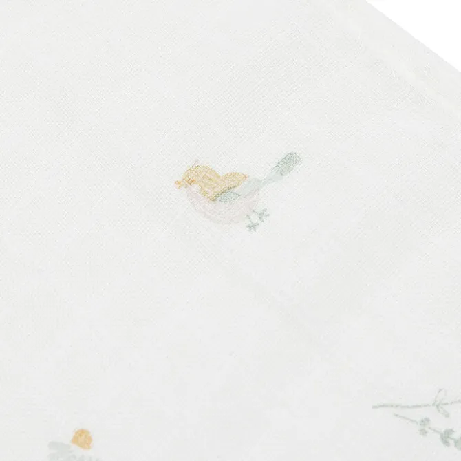 Jollein Lot de 3 Petits Langes Gaze de Coton - Lovely birds
