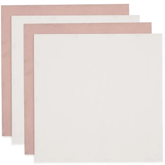 Jollein Lot de 4 Petits Langes - Wild Rose & Ivory