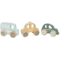 Jollein Lot de 3 Voitures en Bois