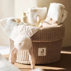Jollein Panier de Rangement Cloudy Rib - Milky Coffee