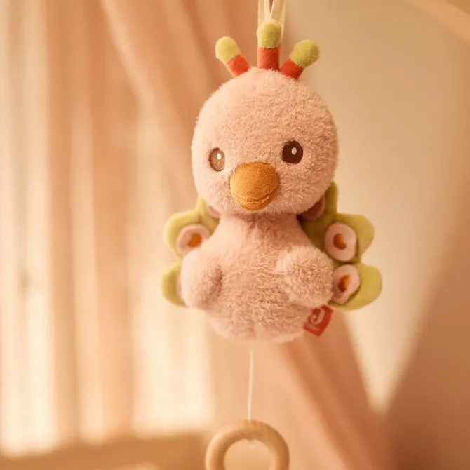 Jollein Peluche Musicale Peacock Pavie Soft Plumes
