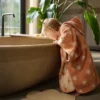 Jollein Poncho de Bain Eponge Jacquard Réversible - Sun Light Terra