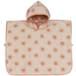 Jollein Poncho de Bain Eponge Jacquard Réversible - Sun Light Terra