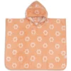 Jollein Poncho de Bain Eponge Jacquard Réversible - Flower Blush
