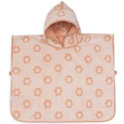 Jollein Poncho de Bain Eponge Jacquard Réversible - Flower Blush