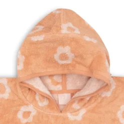 Jollein Poncho de Bain Eponge Jacquard Réversible - Flower Blush