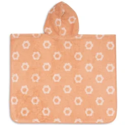 Jollein Poncho de Bain Eponge Jacquard Réversible - Flower Blush