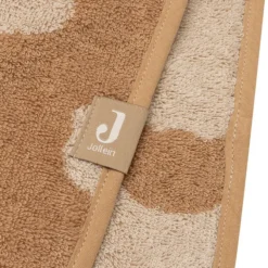 Jollein Poncho de Bain Eponge Jacquard Réversible - Teddy Bear Biscuit