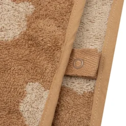 Jollein Poncho de Bain Eponge Jacquard Réversible - Teddy Bear Biscuit