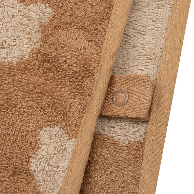 Jollein Poncho de Bain Eponge Jacquard Réversible - Teddy Bear Biscuit
