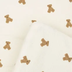 Jollein Tapis de Parc Rectangulaire Little Waffle - Mini Teddy Bear