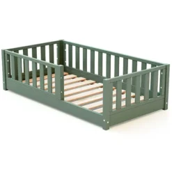 Jurababy Lit au Sol Sonho Mini Vert Sauge - 70 x 140 cm