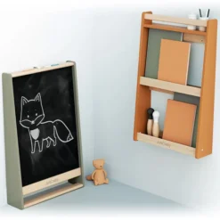 Jurababy Table à Langer Murale Nami - Kaki et Brun Orangé