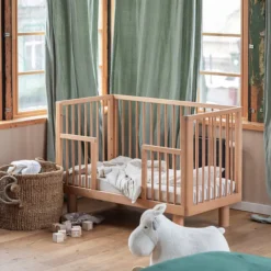 Karl & Fric Lit Bébé Evolutif Nox Bois Naturel - 60 x 120 cm