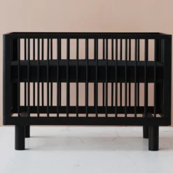 Karl & Fric Lit Bébé Evolutif Nox Noir Satin - 60 x 120 cm