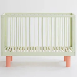 Karl & Fric Lit Bébé Evolutif Nox Pistache et Rose - 60 x 120 cm