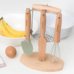 KiddiKutter Coffret Ustensiles de Cuisine - Naturel