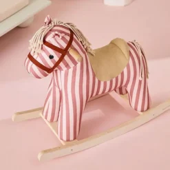 Kid's Concept Cheval à Bascule Mila - Rayé Vieux Rose
