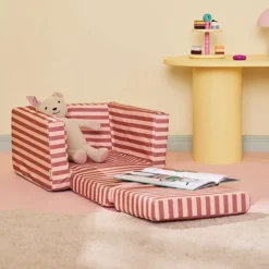 Kid's Concept Fauteuil Pliable - Rayé Vieux Rose