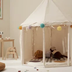 Kid's Concept Guirlande à Fanions Pompons - Lila Multi