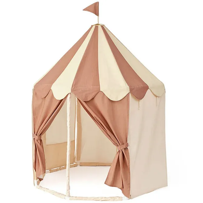 Kid's Concept Tente de Jeu Pavillon - Rayé Brun Poudré