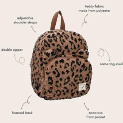 Kidzroom Sac à Dos Beary Excited - Ours Bouclette Léopard